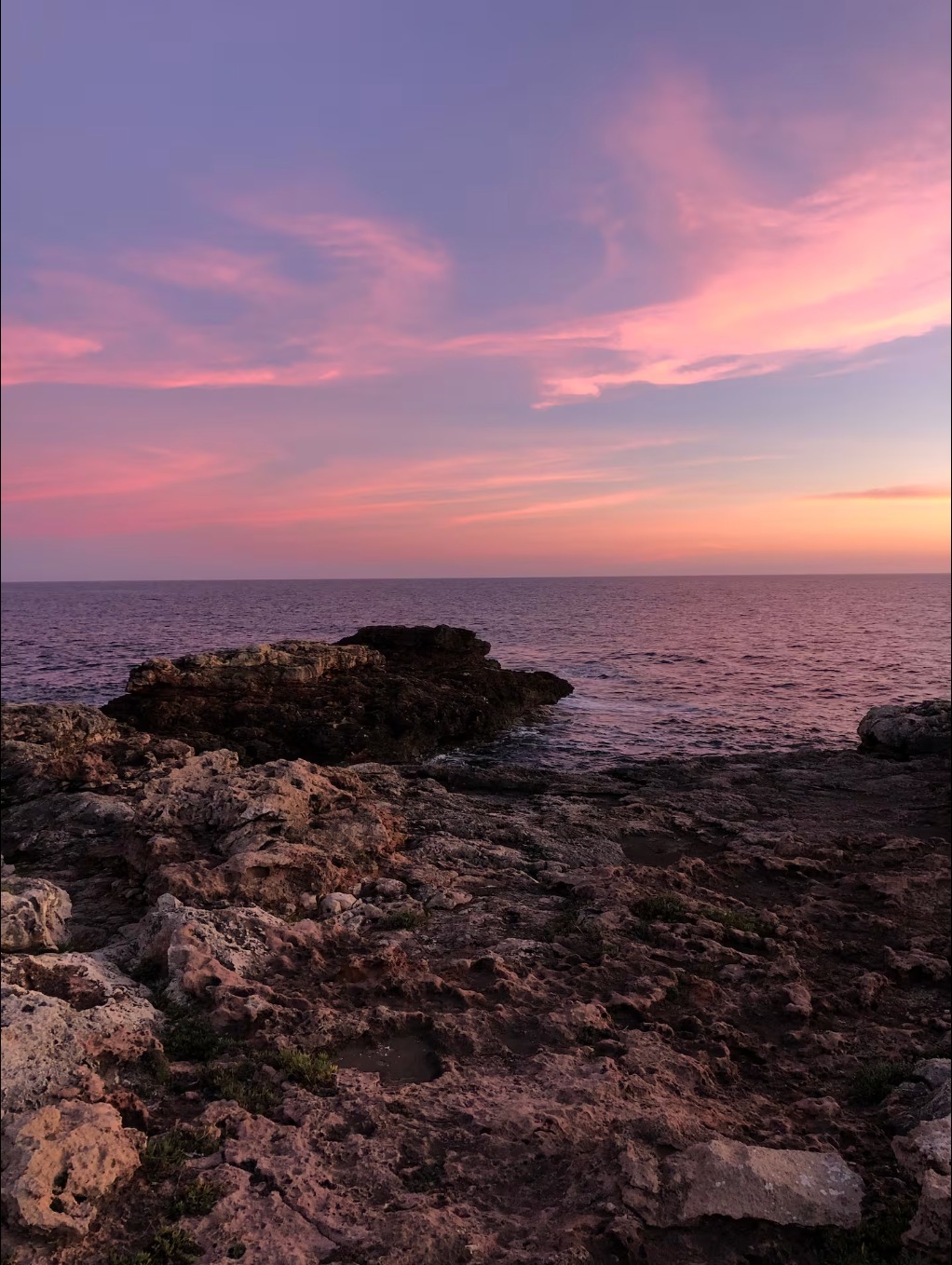 Costa de Menorca al atardecer